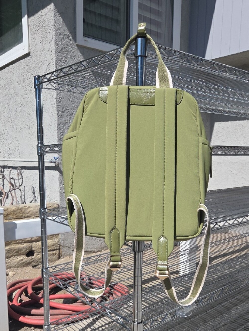 Universal Thread Olive Canvas Convertible Backpack Tote - Picture 2 of 6